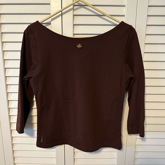Prana chocolate top. Interior shelf bra, size Large. Great condition! - Picture 2 of 7